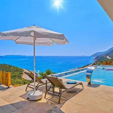 Goekseki 2 Bedroom Seaview With Private Pool Hot Tub Villa Kaş